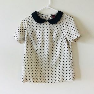 Polka Dot Blouse with Peter Pan Collar